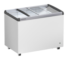 Product image, Perspective: oblique half-open empty, Ice-cream chest freezer, Casing colour: white