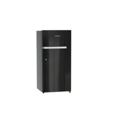 Product image, Perspective: oblique closed, Single-door refrigerator 191 l in 5 star with inverter compressor, Casing colour: grey, Door colour: Black Gloss