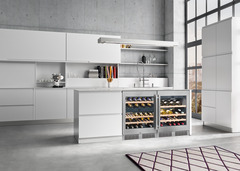 Product image, Perspective: milieu, Built-under multi-temperature wine cabinet, Casing colour: silver, Door colour: silver