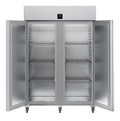 Product image, Perspective: straight open empty, Forced-air refrigerator GN 2/1, Casing colour: stainless steel, Door colour: stainless steel