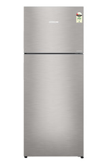 Product image, Perspective: straight closed, Fridge-freezer with NoFrost, Casing colour: grey, Door colour: Stainless Steel