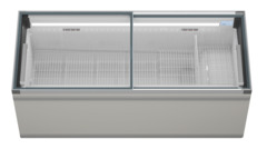 Изображение на продукта, Перспектива: Отпред, затворен, Фризерна ракла за супермаркет, Цвят на корпуса: сив