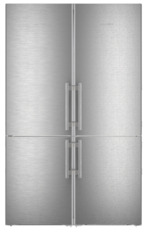 Image de produit, Perspective: Droit fermé, Combiné Side-by-Side, Couleur de l’habillage: acier inox, Couleur de porte: acier inox