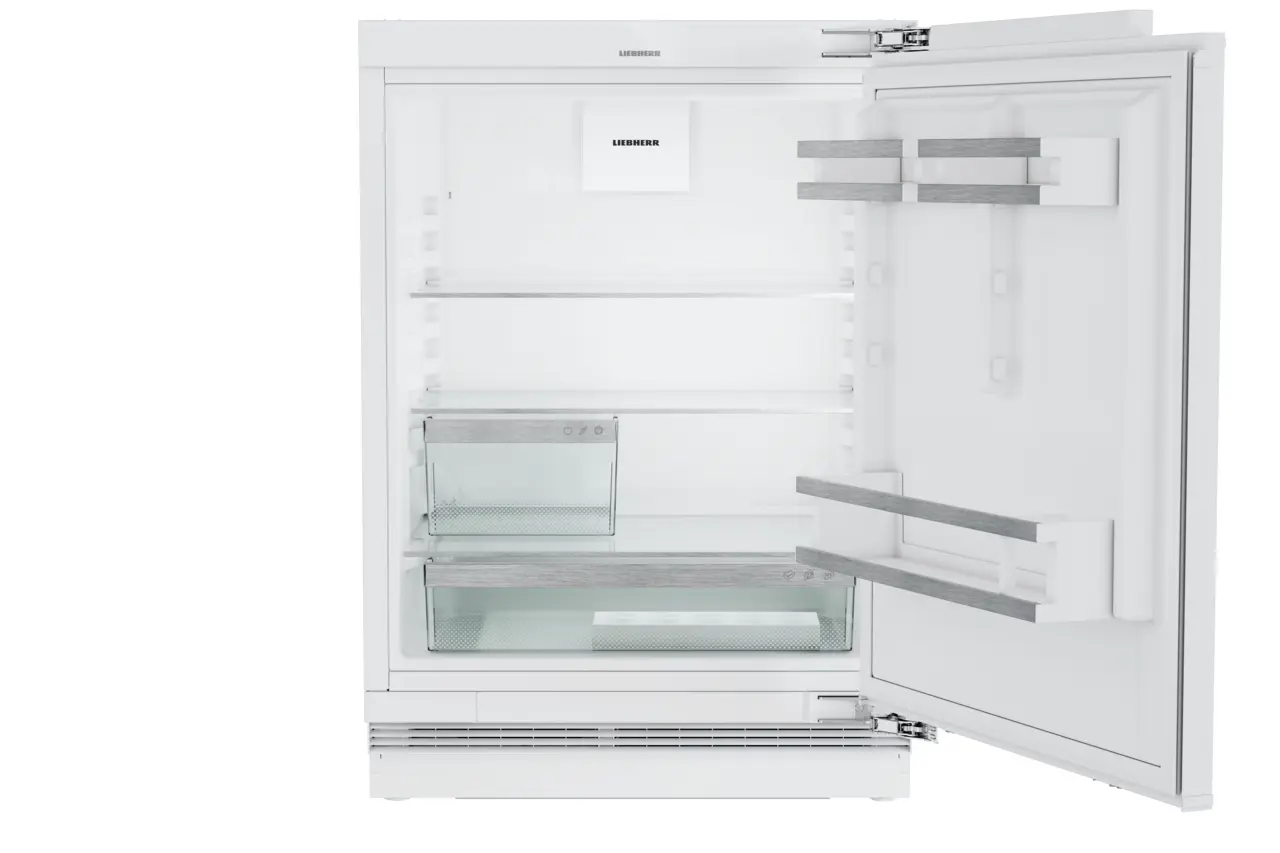 Product image, Perspective: straight open empty, Refrigerator suitable for undercounter installation