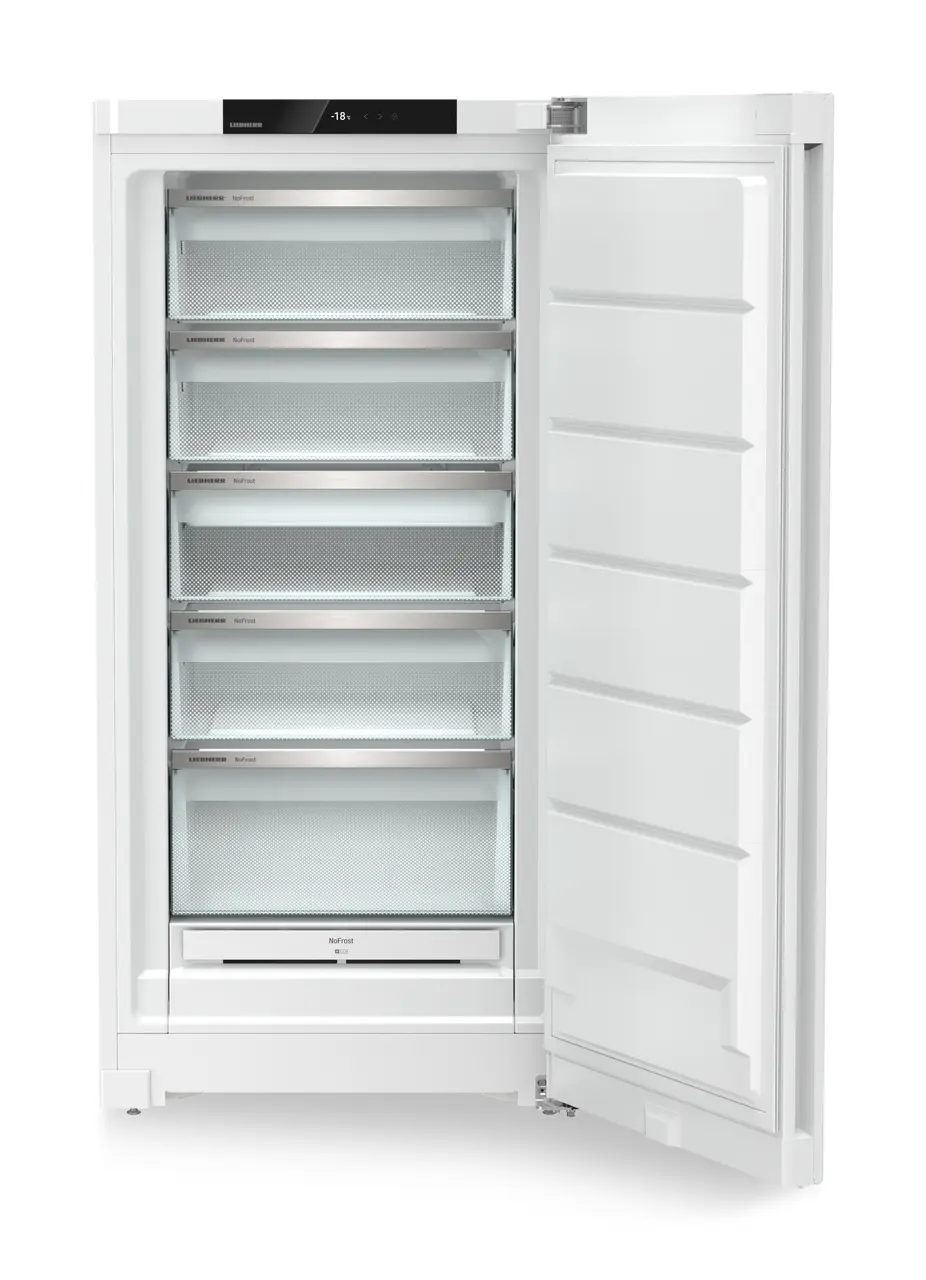 Produkt-Bild, Perspektive: gerade offen leer, Standgefrierschrank mit NoFrost, Gehäusefarbe: Weiß, Türfarbe: Weiß