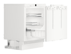 Product image, Perspective: oblique open empty, Under-worktop refrigerator for integrated use