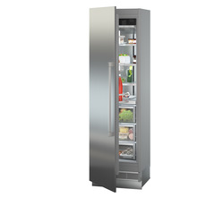 Produkt-Bild, Perspektive: schräg halb offen dekoriert, Integrierbarer Kühlschrank mit BioFresh, Gehäusefarbe: Grau