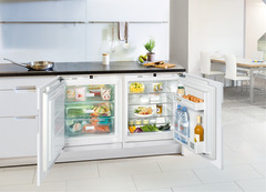 Product image, Perspective: milieu, Under-worktop refrigerator for integrated use
