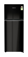 Product image, Perspective: straight closed, Fridge-freezer with NoFrost, Casing colour: grey, Door colour: Black Gloss