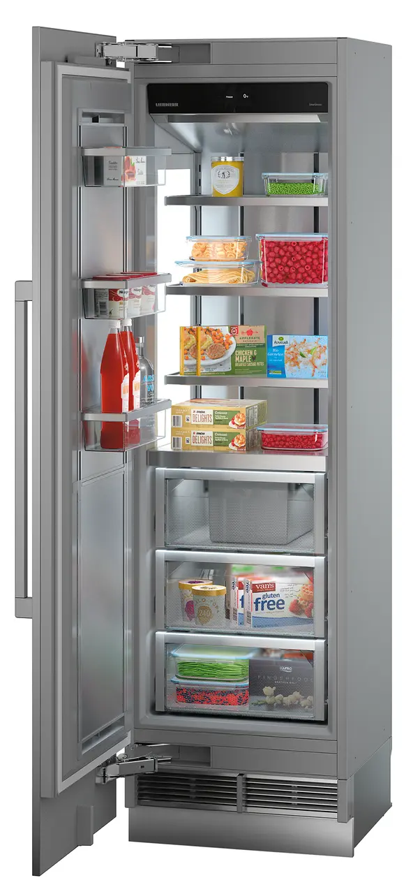 Product image, Perspective: oblique open decorated, Freezer for integrated use with NoFrost
