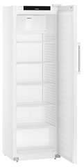 Product image, Perspective: oblique open empty, Forced-air refrigerator, Casing colour: white, Door colour: white