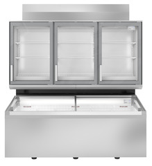 Image de produit, Perspective: Droit fermé vide, Congélateur haut supermarché, Couleur de l’habillage: gris