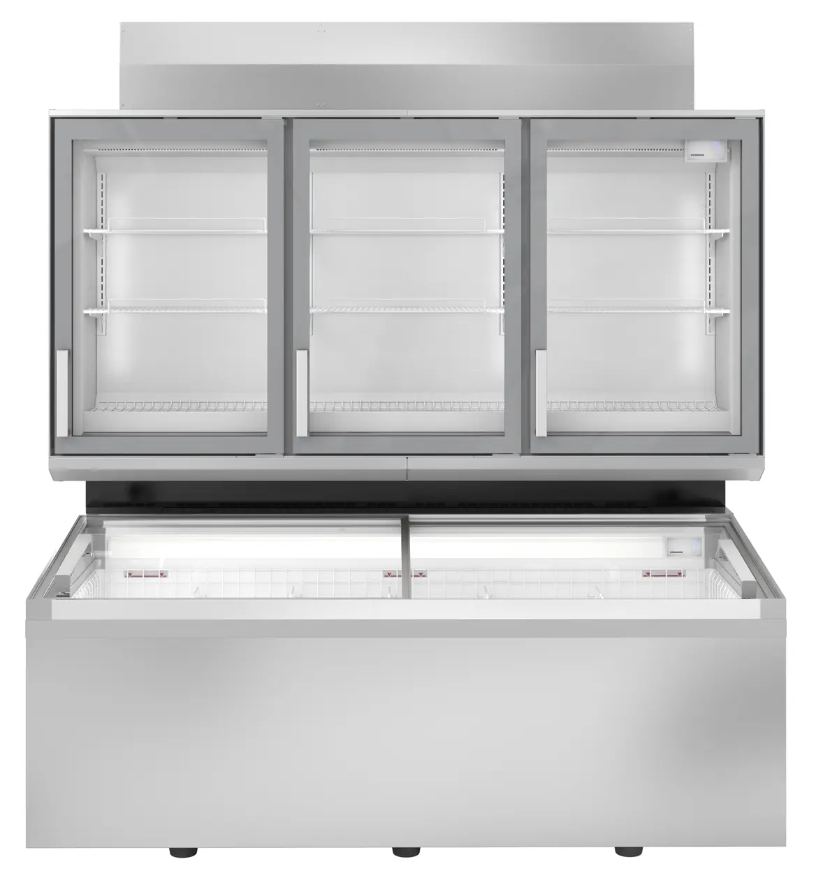 Image de produit, Perspective: Droit fermé vide, Congélateur haut supermarché, Couleur de l’habillage: gris