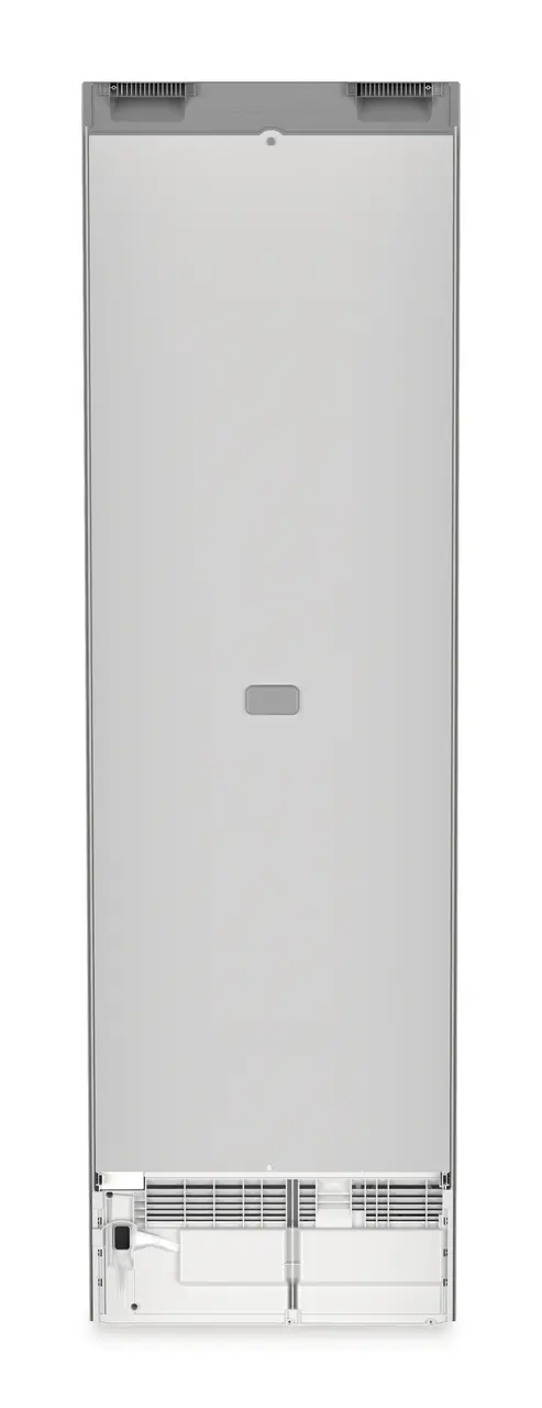 Product image, Perspective: back side, Combined fridge-freezers with EasyFresh and NoFrost, Casing colour: silver, Door colour: Steelfinish