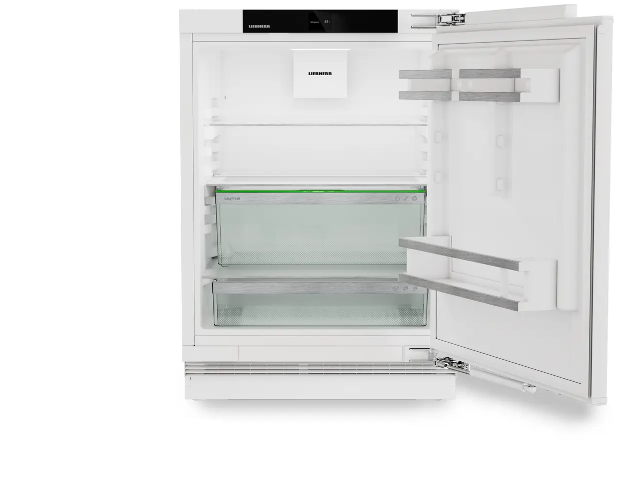 Product image, Perspective: straight open empty, Fridge suitable for undercounter installation with EasyFresh