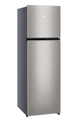 Product image, Perspective: oblique closed, Fridge-freezer with NoFrost, Casing colour: grey, Door colour: Grey Steel