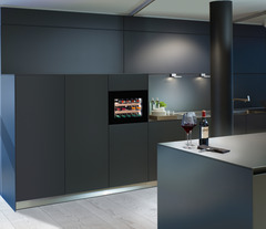 Product image, Perspective: milieu, Built-in wine storage cabinet, Casing colour: white, Door colour: GlassBlack