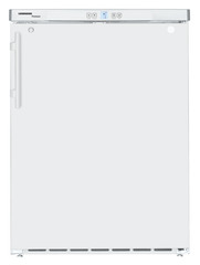 Produkt-Bild, Perspektive: gerade geschlossen, Unterbaufähiges Gefriergerät mit statischer Kühlung, Gehäusefarbe: Weiß, Türfarbe: Weiß