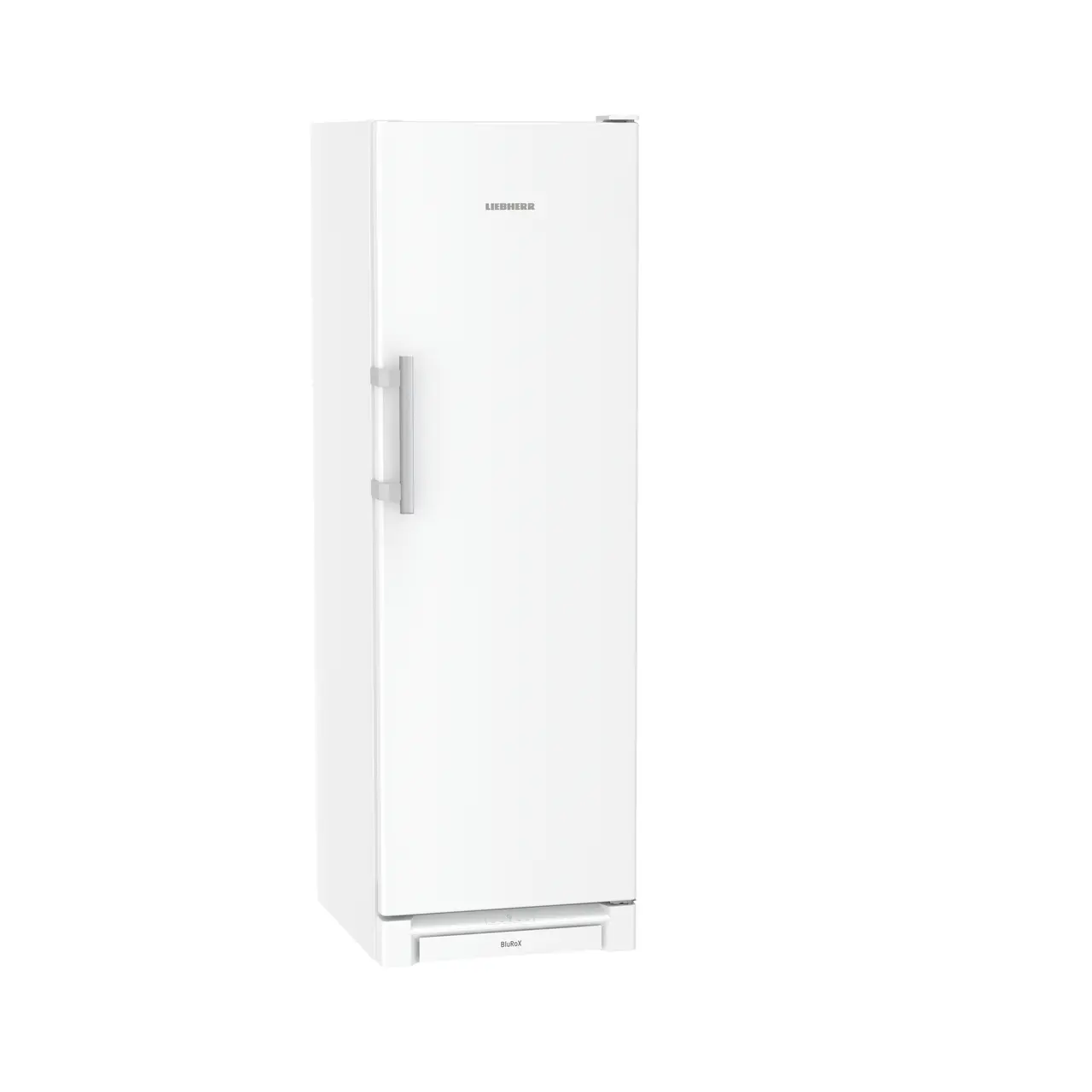 Product image, Perspective: oblique closed, Freestanding freezer with BluRoX technology and NoFrost, Casing colour: white, Door colour: white