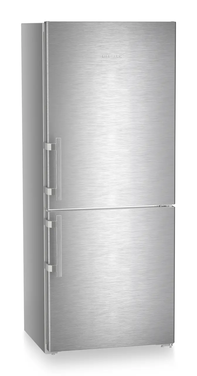 Product image, Perspective: oblique closed, Fridge-freezer with BioFresh and NoFrost, Casing colour: silver, Door colour: stainless steel