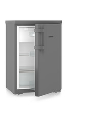 Product image, Perspective: oblique half-open empty, Table top refrigerator, Casing colour: DarkGrey, Door colour: DarkGrey