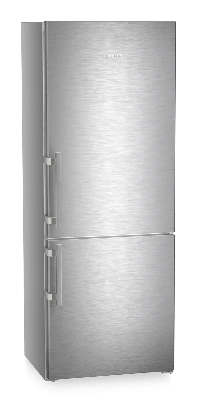 Product image, Perspective: oblique closed, Fridge-freezer with BioFresh Professional and NoFrost, Casing colour: silver, Door colour: stainless steel