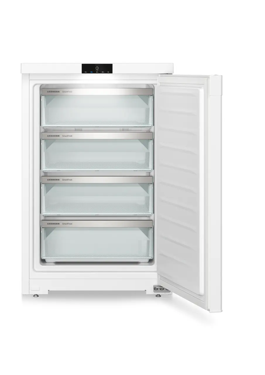 Product image, Perspective: straight open empty, Table top freezer with SmartFrost, Casing colour: white, Door colour: white