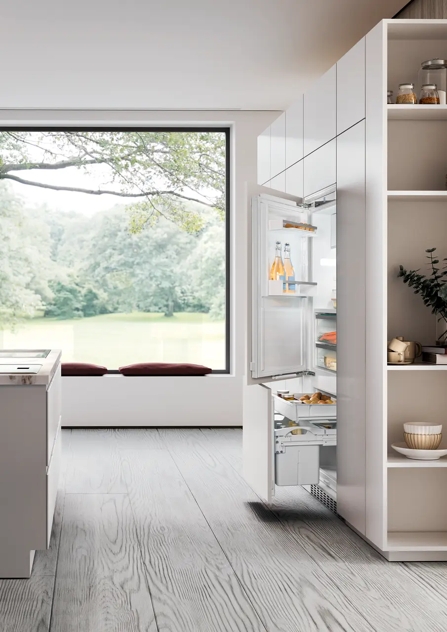 Produkt-Bild, Perspektive: Milieu, Integrierbarer Kühlschrank mit Kellerfach und BioFresh