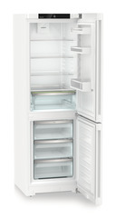 Produkt-Bild, Perspektive: schräg offen leer, Kühl-Gefrierkombination mit EasyFresh und NoFrost, Gehäusefarbe: Weiß, Türfarbe: Weiß