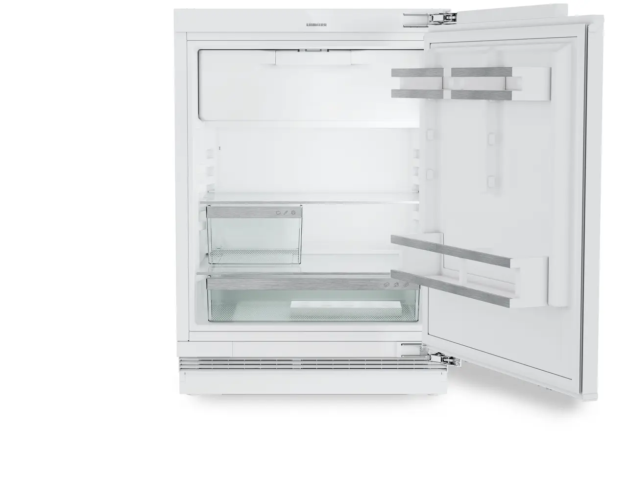 Product image, Perspective: straight open empty, Refrigerator suitable for undercounter installation