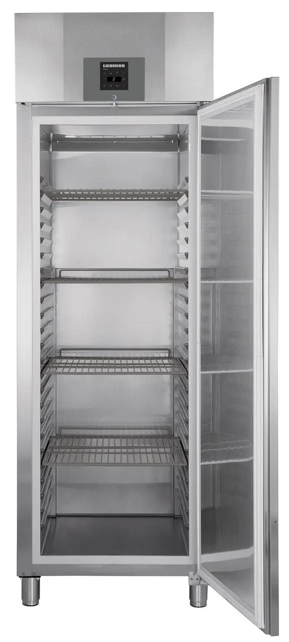 Product image, Perspective: straight open empty, Forced-air refrigerator GN 2/1, Casing colour: stainless steel