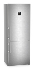 Product image, Perspective: oblique closed, Fridge-freezer with BioFresh and NoFrost, Casing colour: silver, Door colour: stainless steel