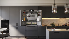 Product image, Perspective: milieu, Combined refrigerator-freezer with BioFresh and NoFrost for integrated use, Casing colour: Anthracite