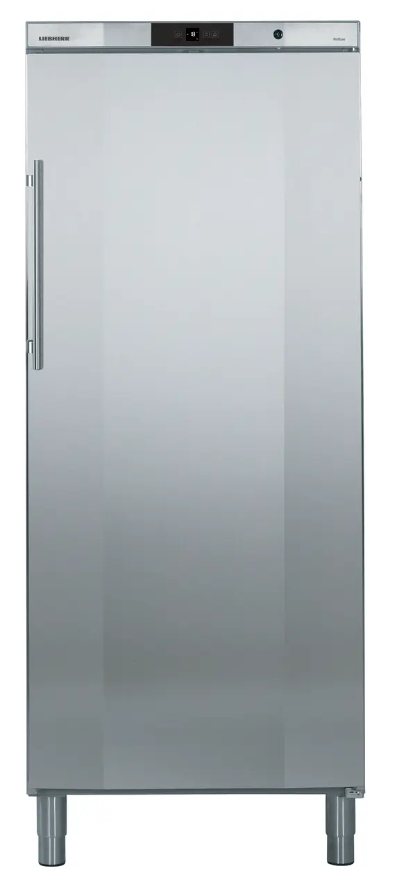 Product image, Perspective: straight closed, Freestanding freezer with NoFrost, Casing colour: stainless steel