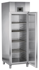 Product image, Perspective: oblique open empty, Forced-air freezer GN 2/1, Casing colour: stainless steel