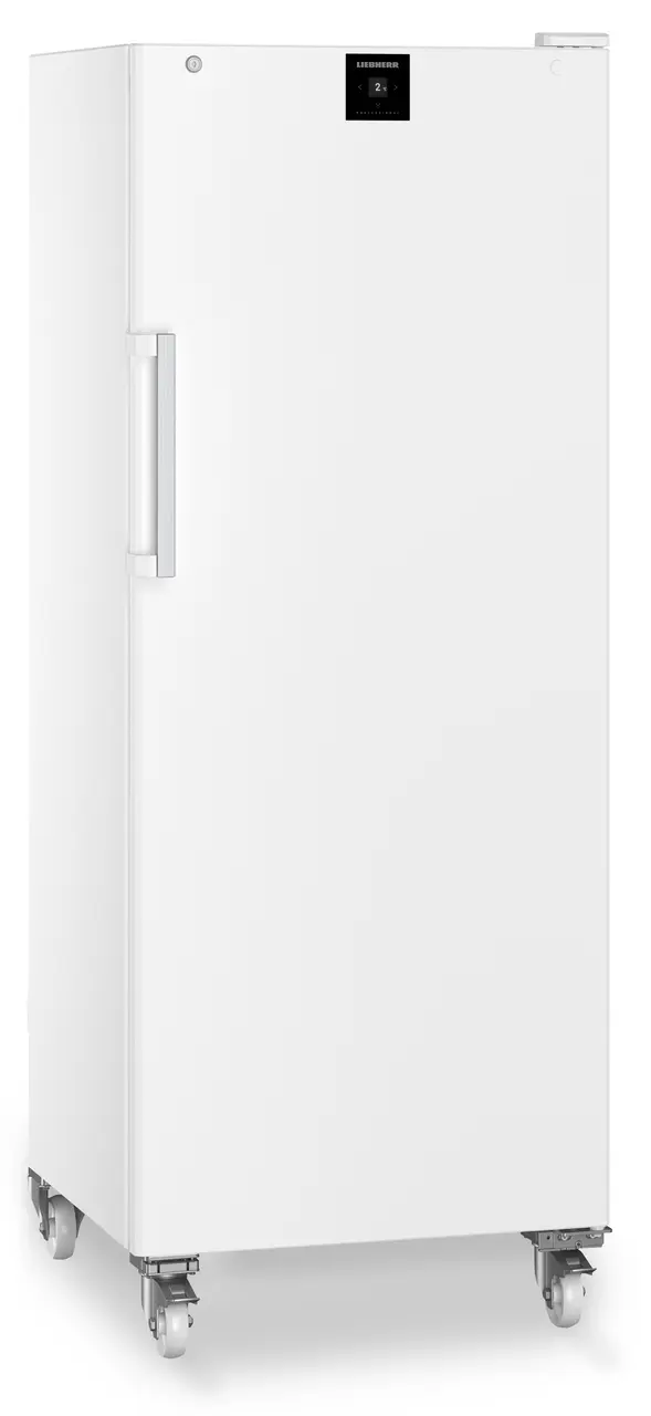 Izstrādājuma attēls, Perspektīva: Ieslīps skats, aizvērts, bez produktiem, Dzesēšanas iekārta ar cirkulācijas dzesēšanas sistēmu, Korpusa krāsa: balta, Durvju krāsa: balta