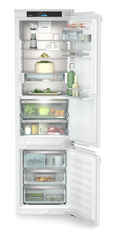 Product image, Perspective: straight open decorated, Combined refrigerator-freezer with BioFresh and NoFrost for integrated use