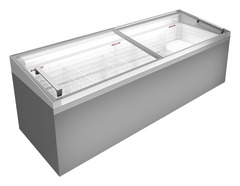 Image de produit, Perspective: Forme spéciale, Réfrigérateur-coffre et congélateur-coffre de supermarché, Couleur de l’habillage: blanc