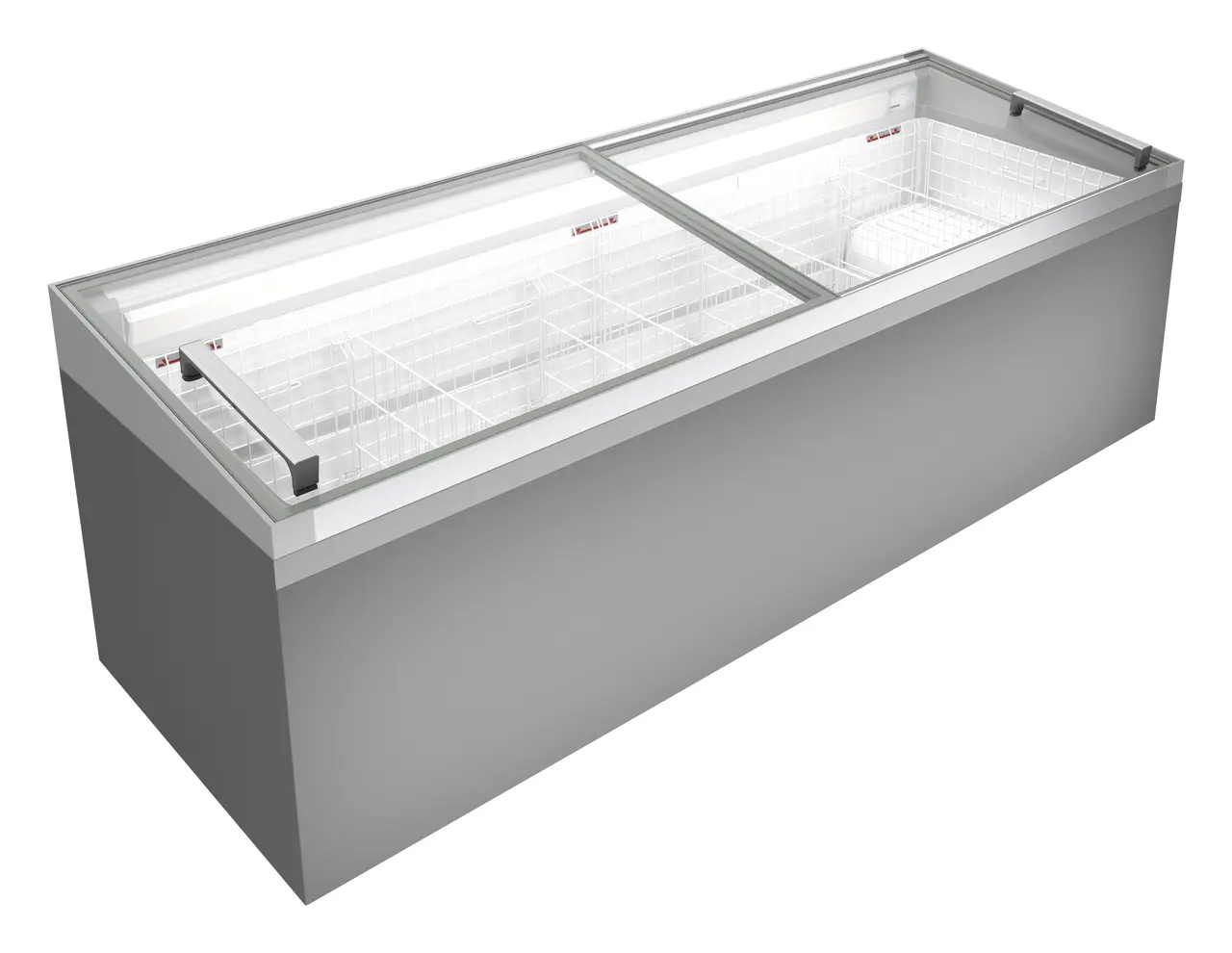 Image de produit, Perspective: Forme spéciale, Réfrigérateur-coffre et congélateur-coffre de supermarché, Couleur de l’habillage: blanc