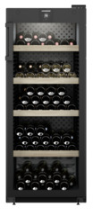 Product image, Perspective: straight closed decorated, Wine storage cabinet, Casing colour: black, Door colour: black