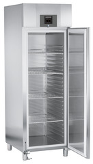 Product image, Perspective: oblique open empty, Forced-air freezer GN 2/1, Casing colour: stainless steel
