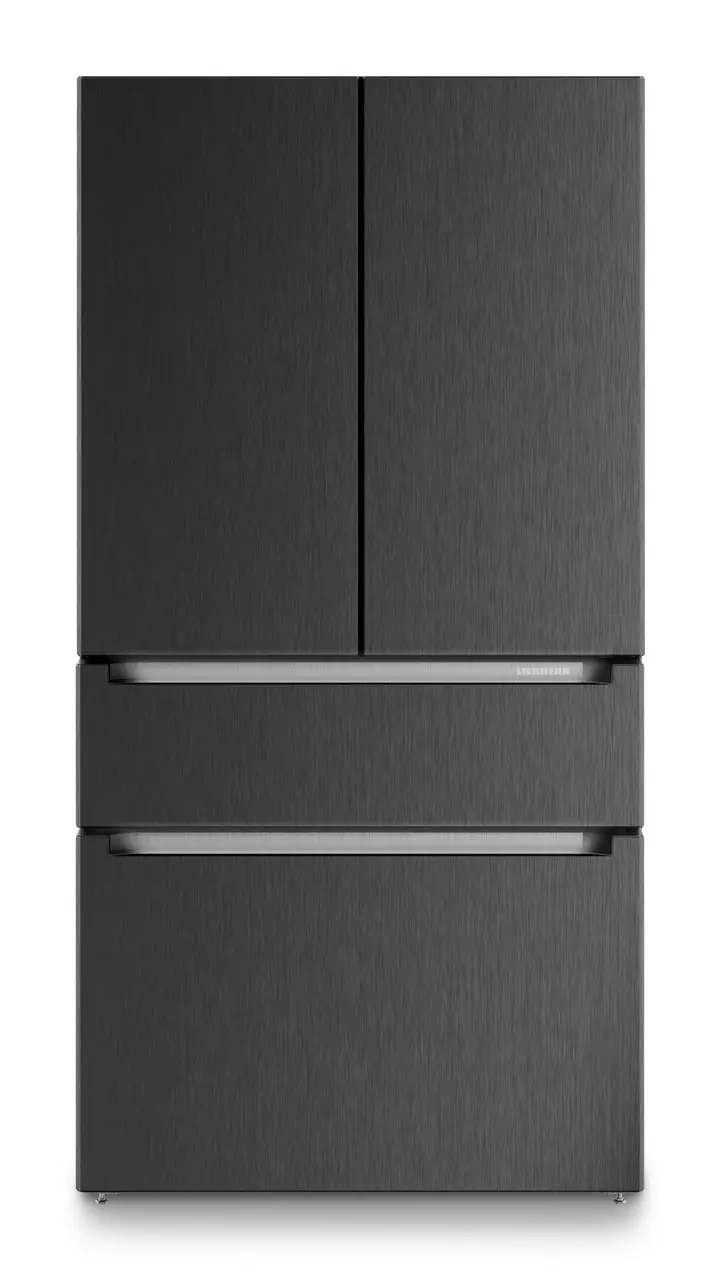 Termékkép, Perspektíva: Egyenes zárt, Francia ajtós hűtő-fagyasztó 2 fagyasztófiókkal, IceMakerrel és InfinitySpringgel