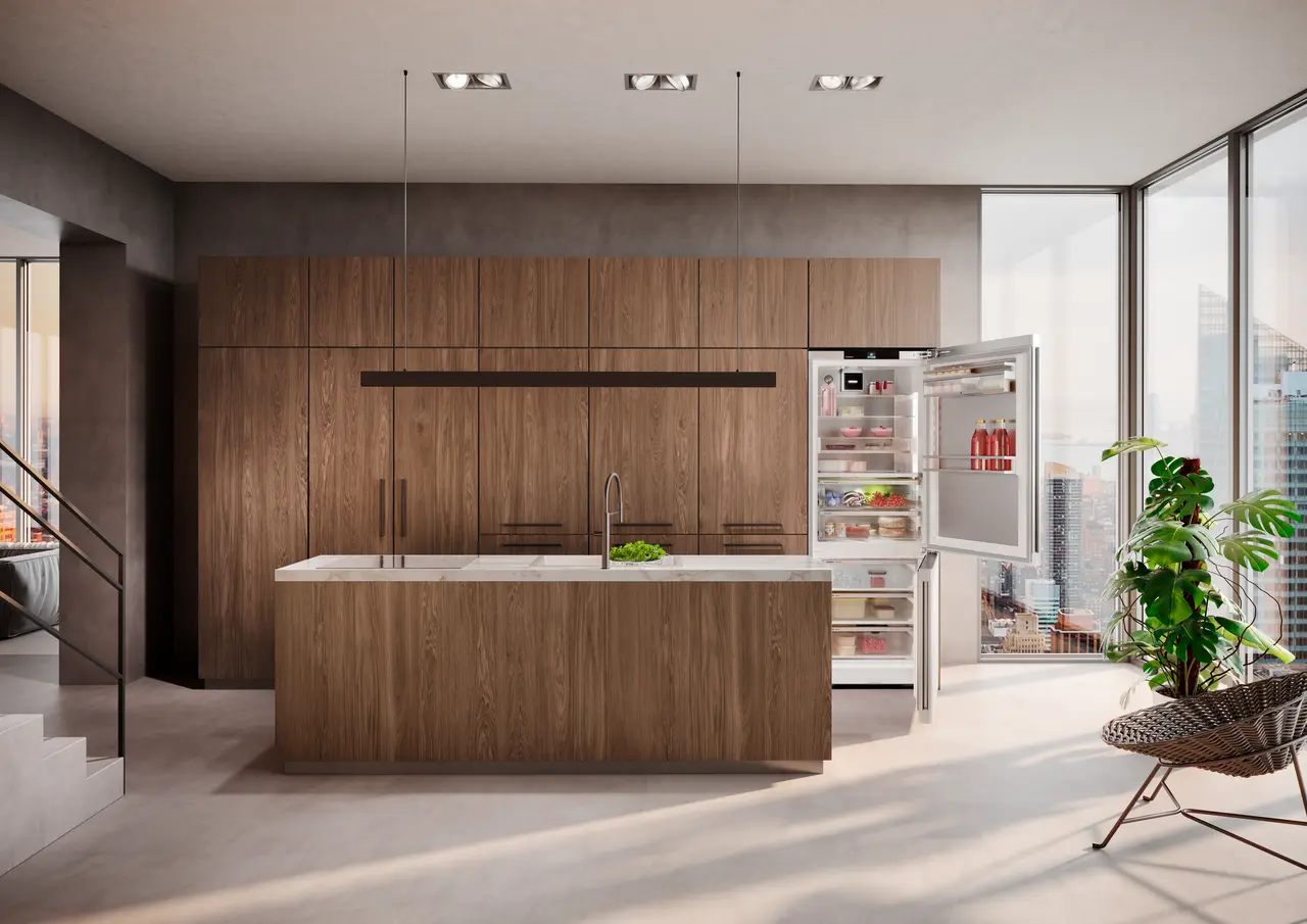 Product image, Perspective: milieu, Fridge-freezer with BioFresh Professional and NoFrost, Casing colour: stainless steel, Door colour: stainless steel