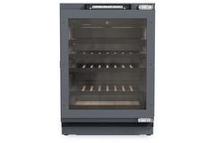 Product image, Perspective: straight closed empty, Wine fridge suitable for undercounter installation for wine tempering, Casing colour: Anthracite, Door colour: Anthracite