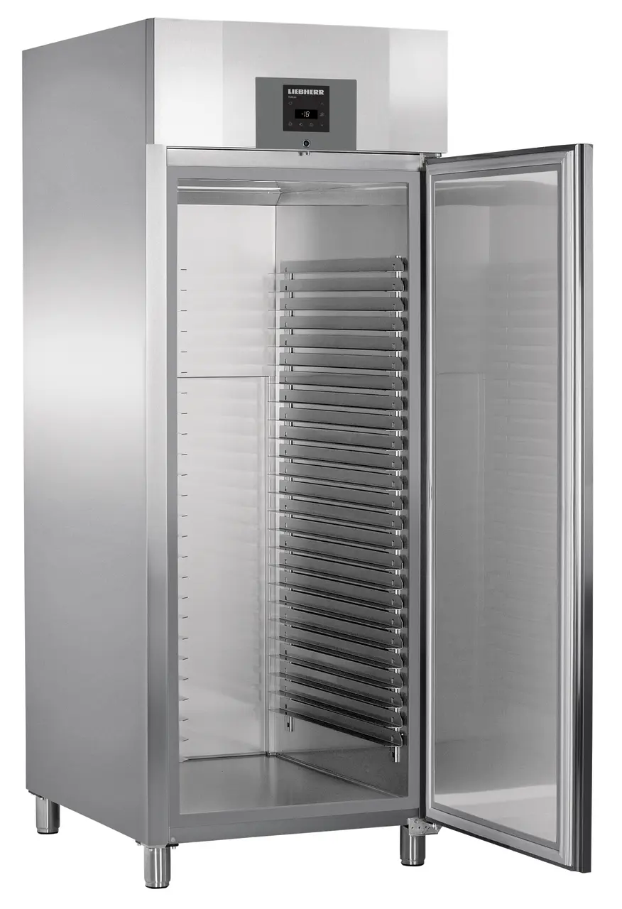 Product image, Perspective: oblique open empty, Forced-air bakery standard freezer, Casing colour: stainless steel