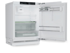 Produkt-Bild, Perspektive: schräg offen leer, Unterbaufähiger Kühlschrank mit EasyFresh