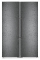 Product image, Perspective: straight closed, Side-by-Side combination, Casing colour: BlackSteel, Door colour: BlackSteel