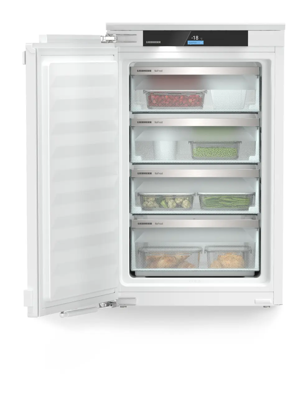 Tuotekuva, Näkymä: Suora, avoin, somistettu, Integroitava kaappipakastin NoFrostilla