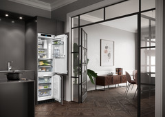 Product image, Perspective: milieu, Combined refrigerator-freezer with BioFresh and NoFrost for integrated use