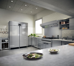 Product image, Perspective: milieu, Forced-air freezer GN 2/1, Casing colour: stainless steel look